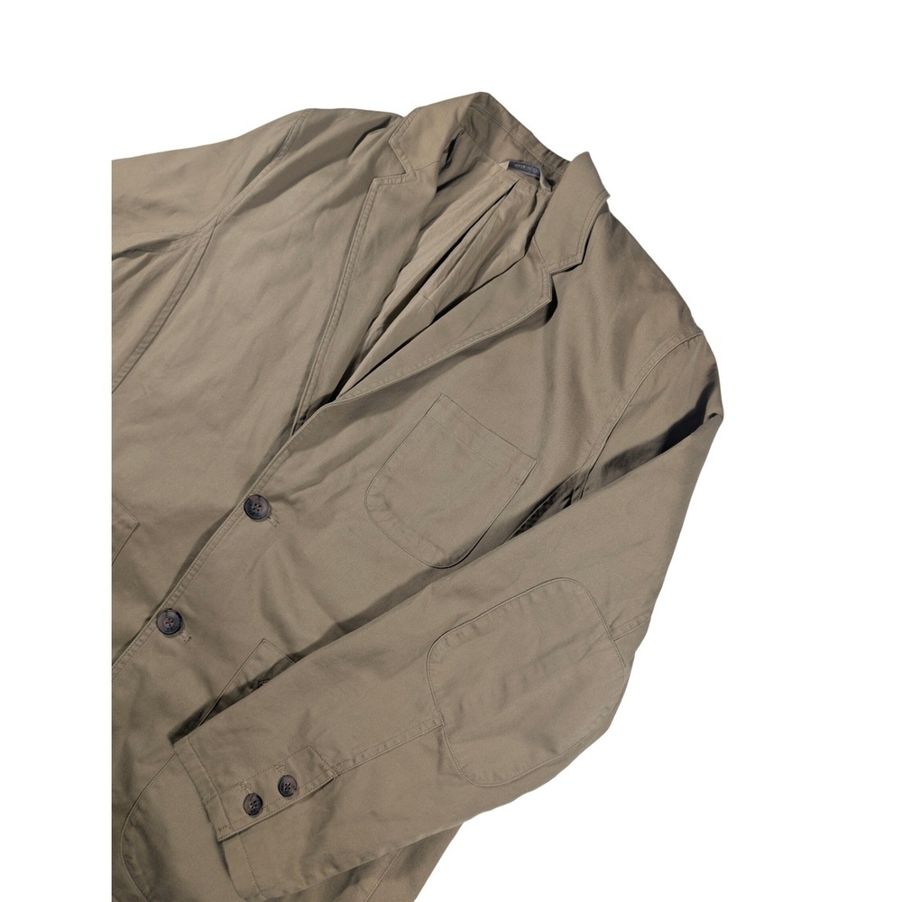 Duluth Trading Field Jacket Mens XL Tan Cotton Canvas Utility Blazer DBL Elbows